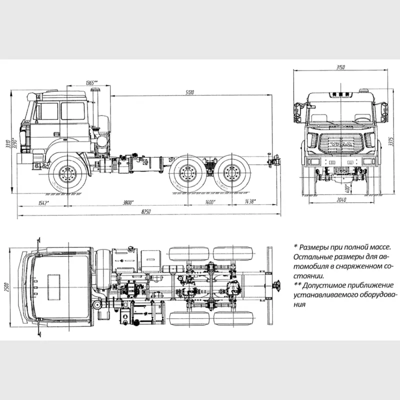 shassi-ural-m-5557-4512-82-6x6